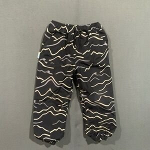 Jan & Jul Kids 4T Black Mountain Polar Bear Fleece Lined Rain Snow Pants